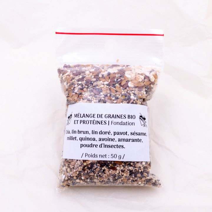 Graines et protéines pour fondation de Messor 35g - 50g | FourmiCurieuse